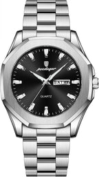 Poedagar Reloj de pulsera casual de lujo para hombre, resistente al agua, luminoso, con fecha, para hombre, de acero inoxidable, de cuarzo, para hombre
