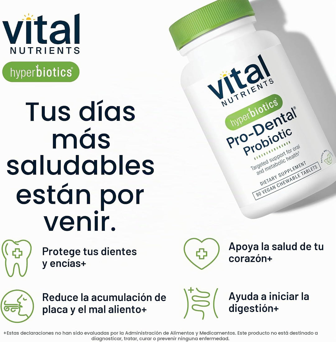 Probióticos PRO-Dental para salud oral y dental, combate el mal ali...