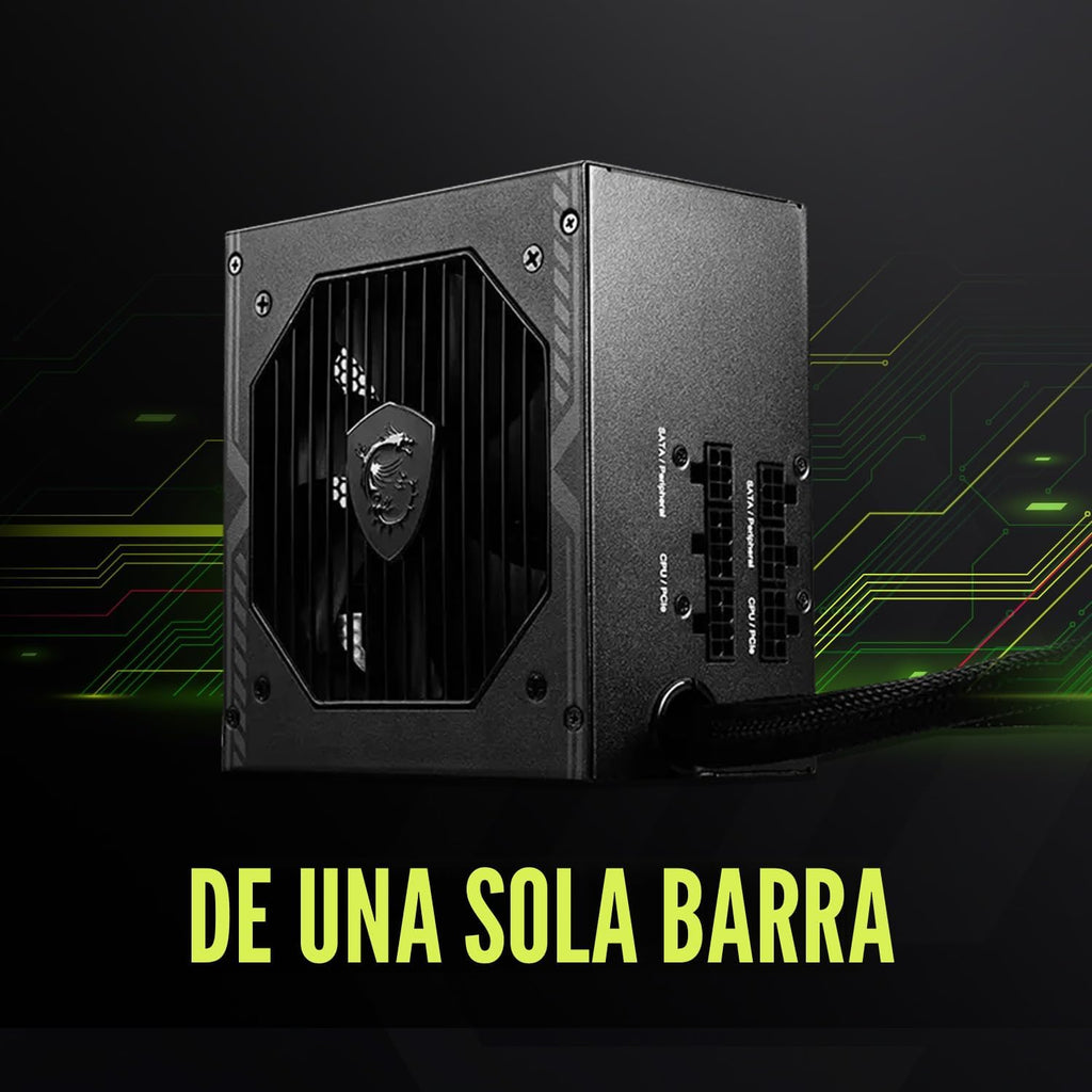 MSI MAG A650BE, Semi-Modular Compact 650W ATX Power Supply, 80+ Bronze, paquete de de 1