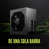 MSI MAG A650BE, fuente de alimentación semimodular compacta ATX de...