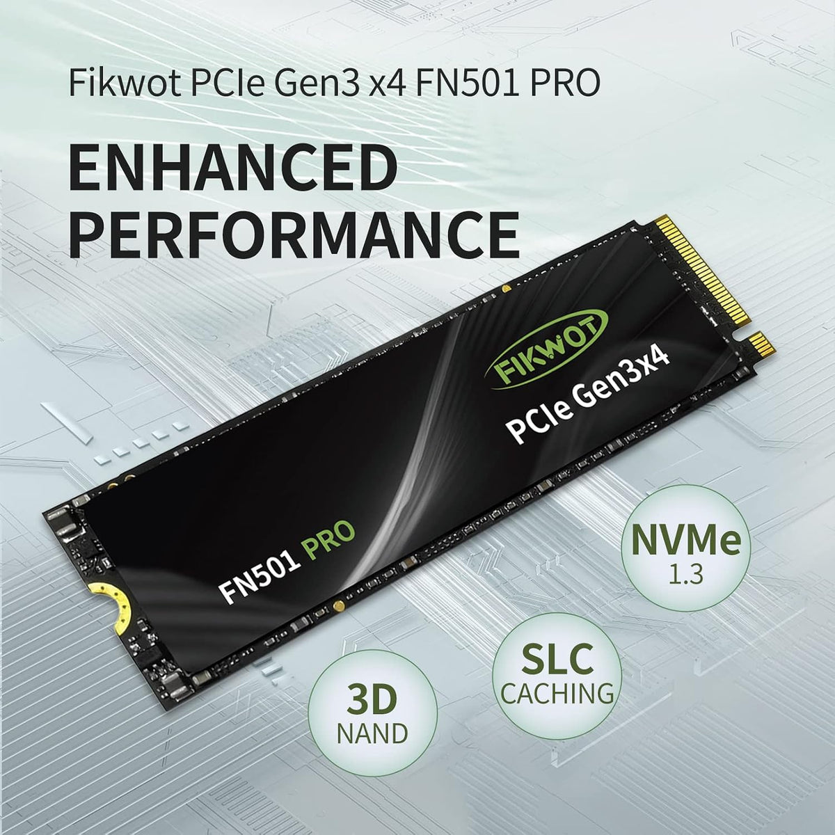 Fikwot FN501 Pro 256GB NVMe SSD - M.2 2280 PCIe Gen3 x4 Unidad de E...