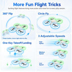 Drone para niños Luz LED RC Quadcopter Hélice Protección Completa Fácil