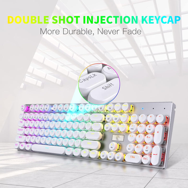 HUO JI E-Yooso Z-88 Teclado mecánico para juegos estilo máquina de...