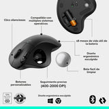 Logitech Ergo M575S Ratón inalámbrico de Trackball, mouse ergonómic...