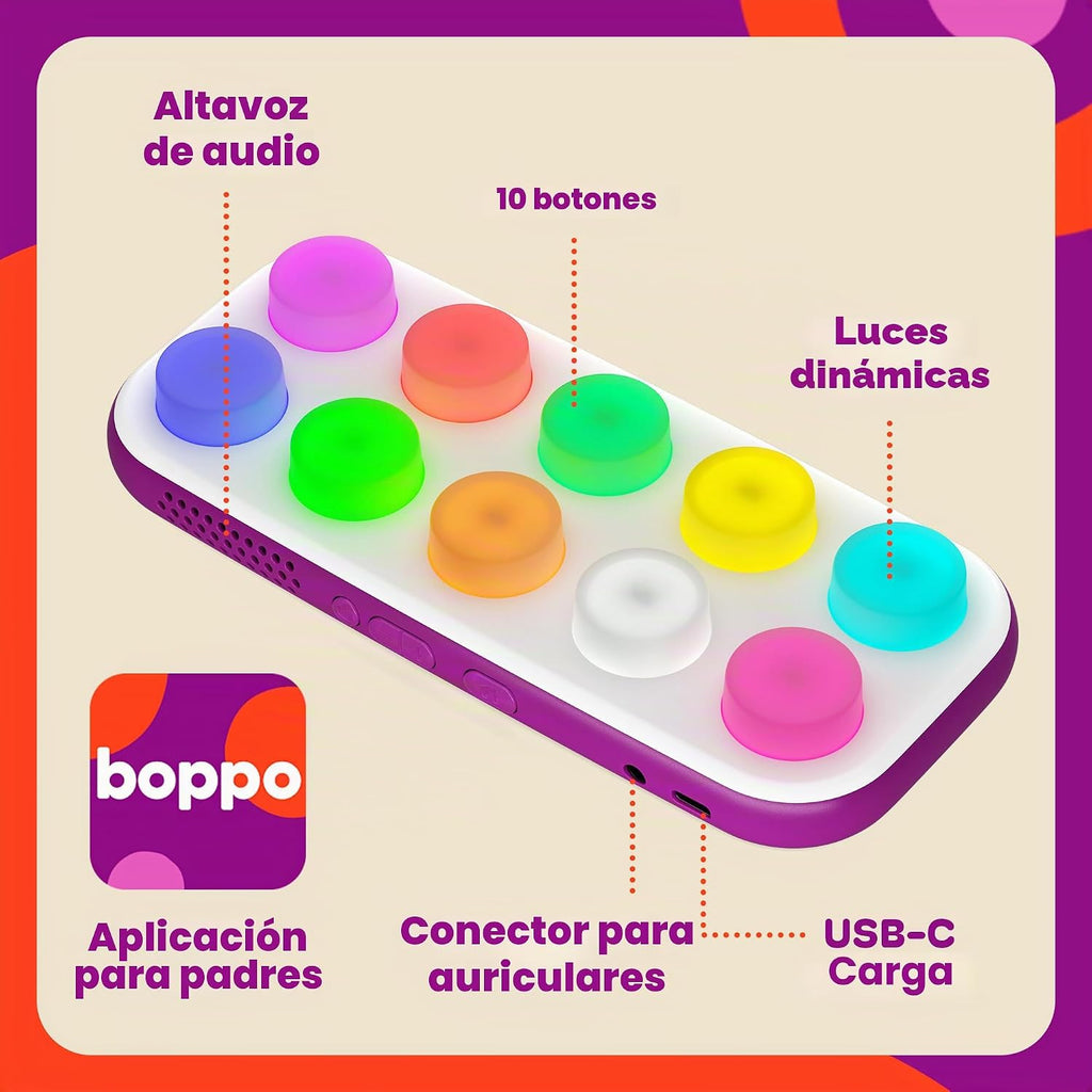 Boppo Tableta de aprendizaje sin pantalla para niños, más de 40 juegos