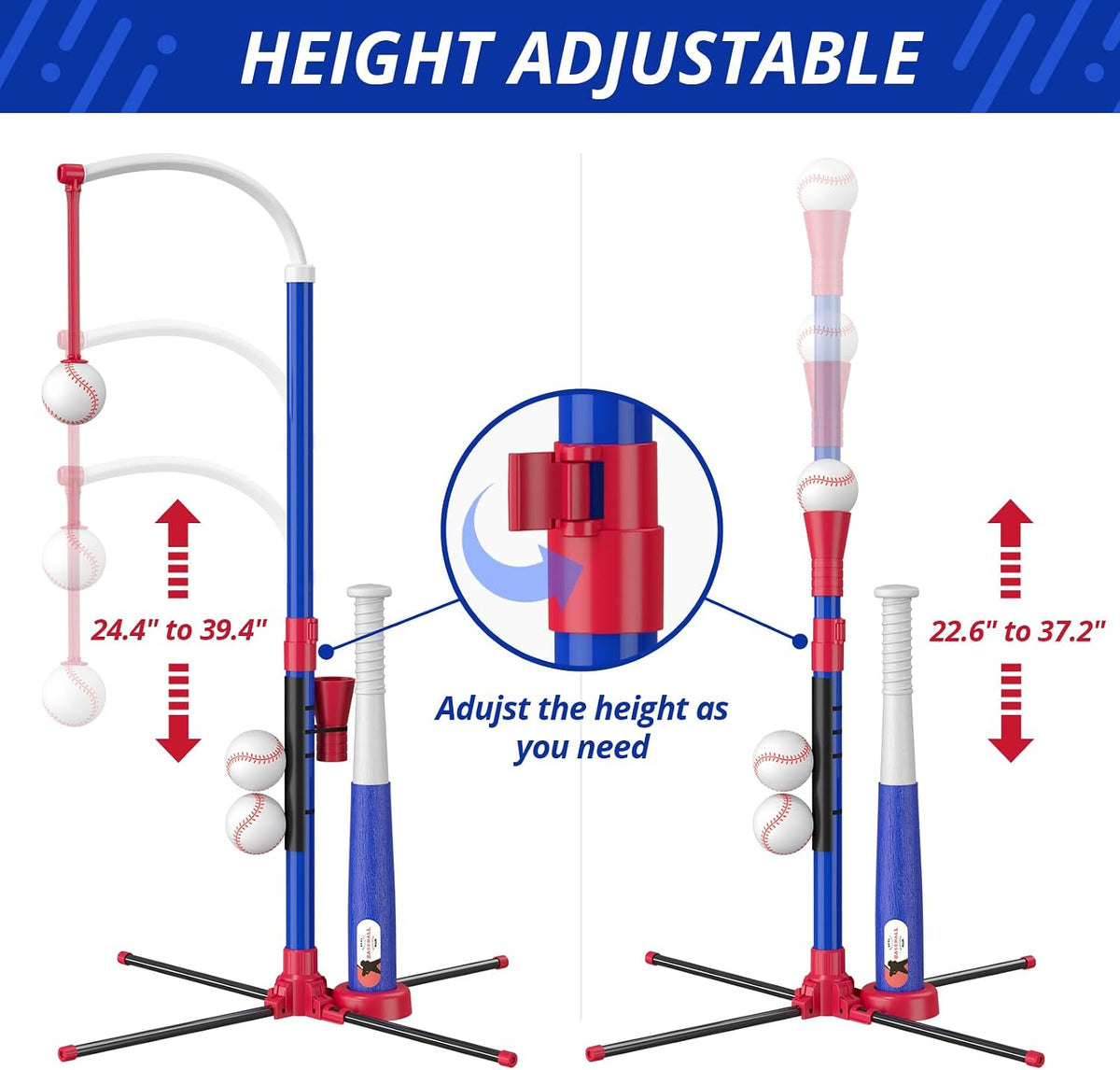 3-en-1 Baseball Set para Kids con Auto Pitching Machine