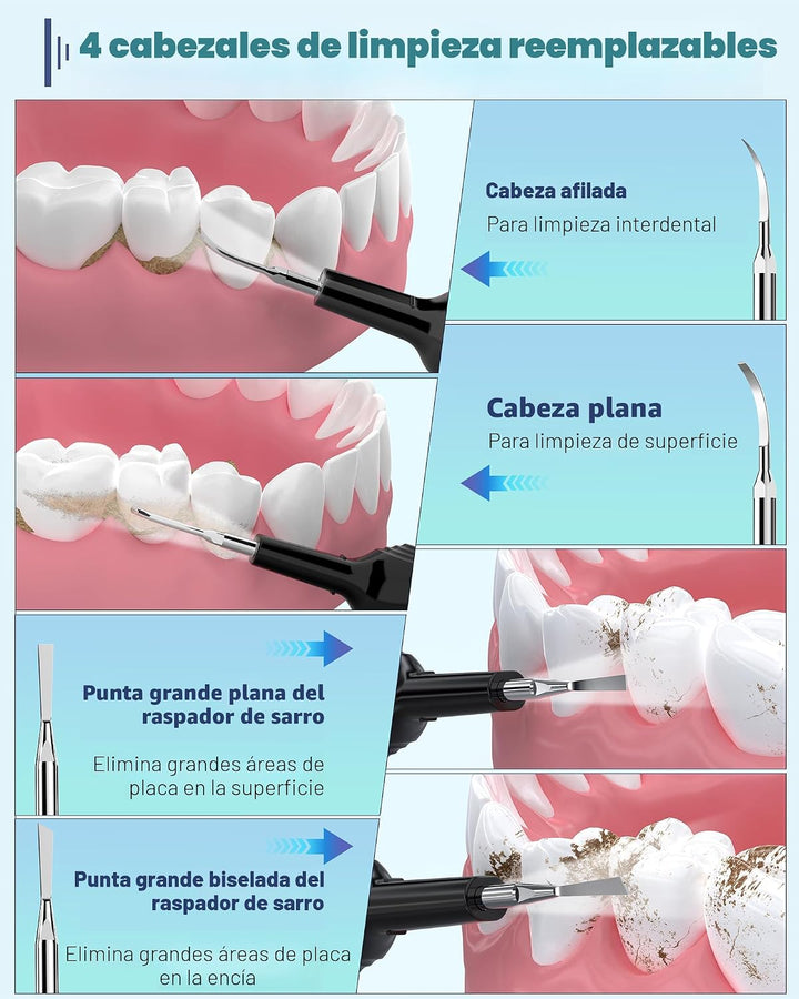 Removedor de placa para dientes, kit de limpieza dental removedor d...