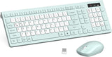 Combo de teclado y ratón inalámbrico silencioso, teclado inalámbric...