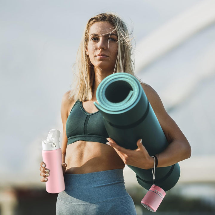 KAKULO Botella de agua con altavoz Bluetooth portátil, botellas de...