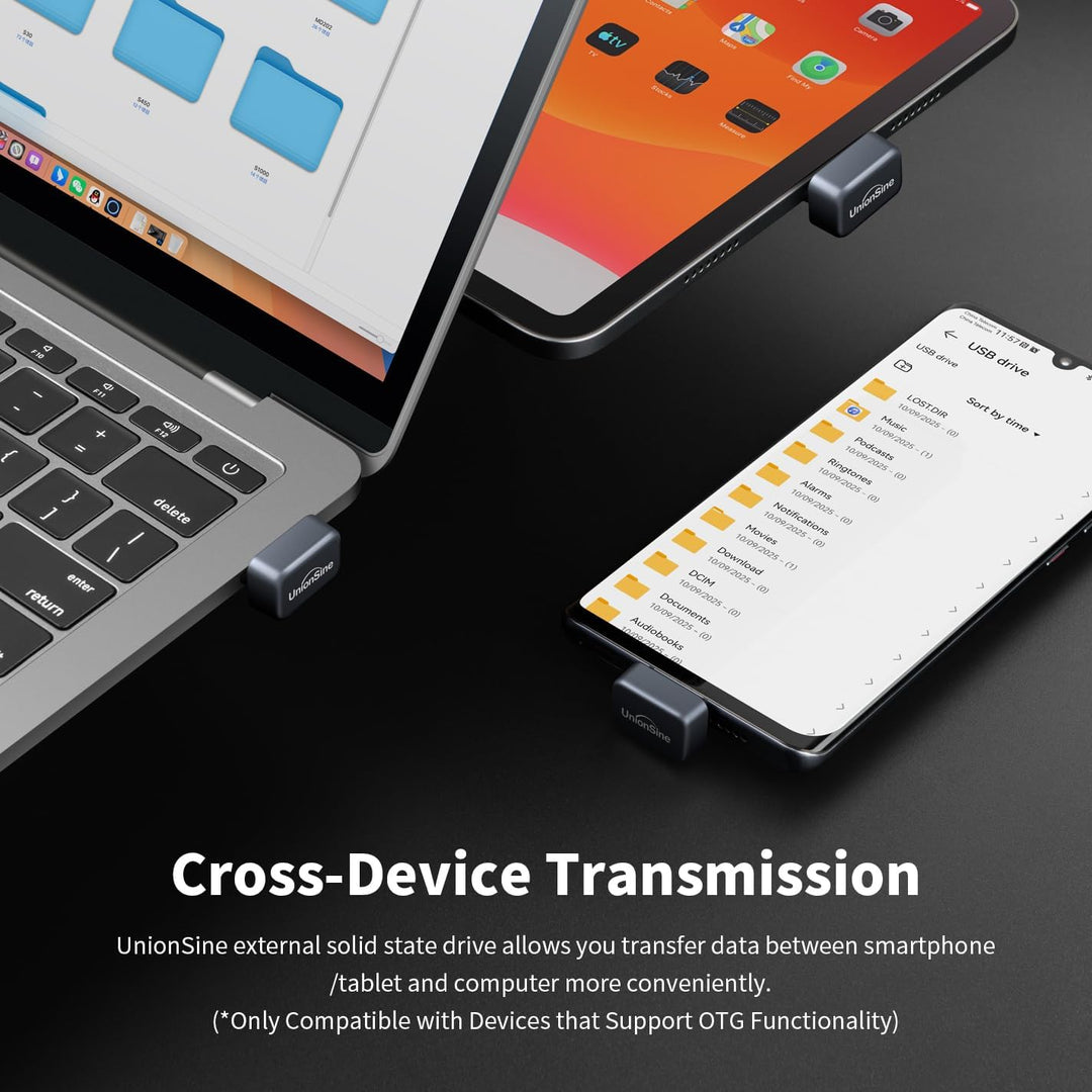 UnionSine SSD Externo USB C 128GB, Unidad Flash de Estado Sólido US...