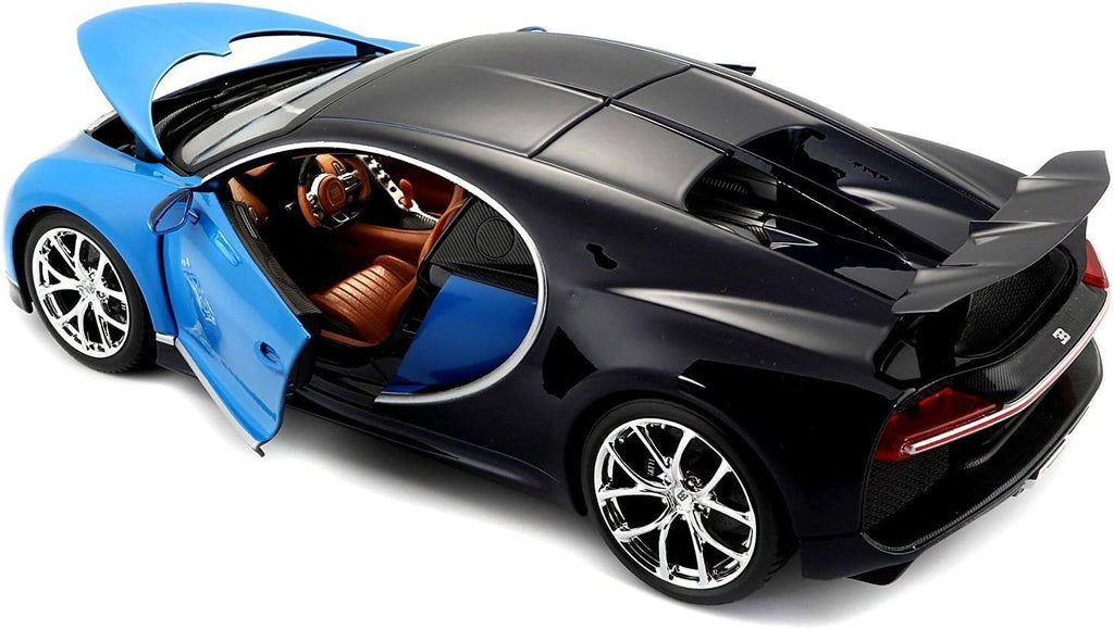 2016 Bugatti Chiron Azul 1/18 Modelo de coche fundido a troquel