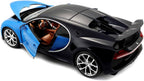 2016 Bugatti Chiron Azul 1/18 Modelo de coche fundido a troquel