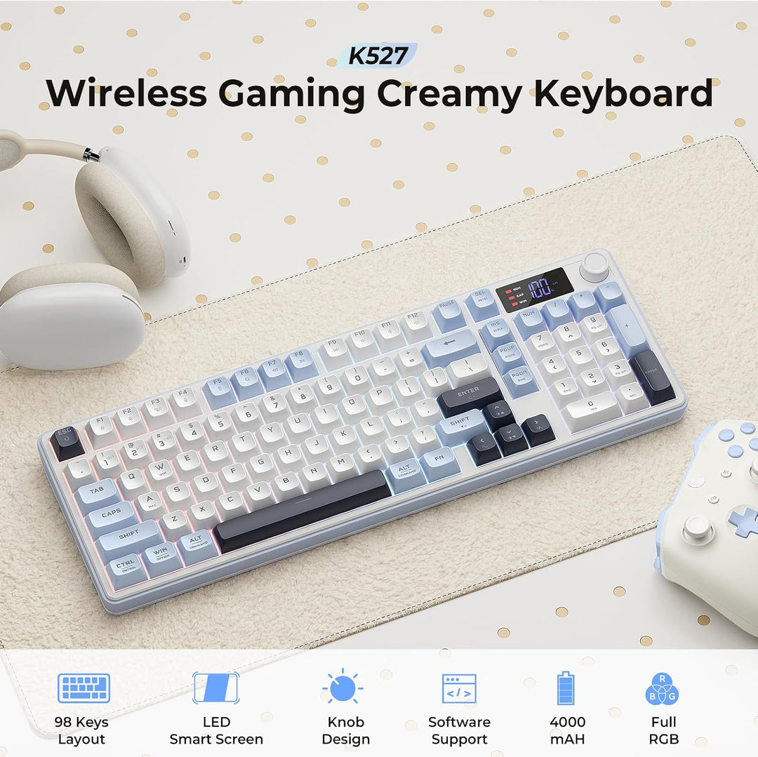 Redragon Teclado inalámbrico para juegos, teclado de computadora RG...