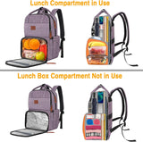 Mochila para niñas con lonchera, mochilas aisladas para mujer con c...