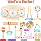Vanplay Kids Drum Set, Montessori Toys para 2 3 Year Old Boy Girl Gifts