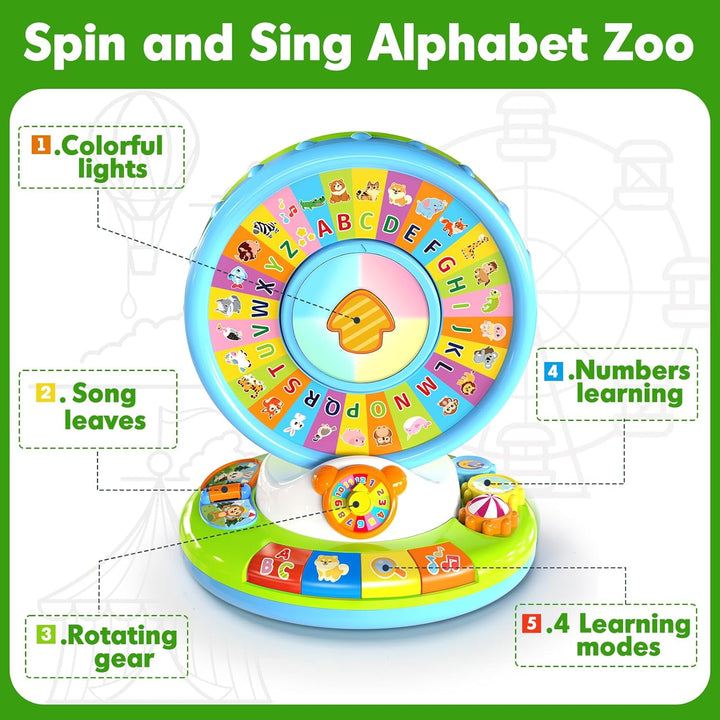 Juguetes para niños de 1, 2, 3 años, niños y niñas, alfabeto zoológ...