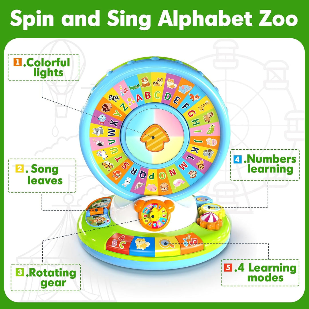 Juguetes para niños de 1, 2, 3 años, niños y niñas, alfabeto zoológ...