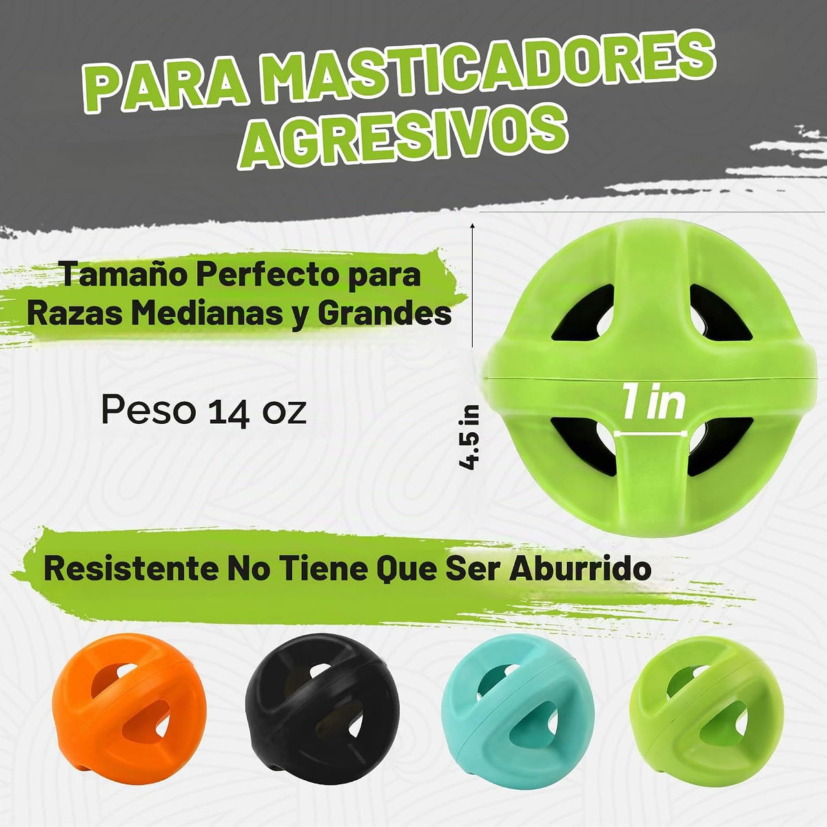 Fida Pelotas de goma natural para perros masticadores agresivos, juguetes duraderos para masticar perros grandes, juguetes interactivos de buscar y tira y afloja para razas medianas y grandes, no