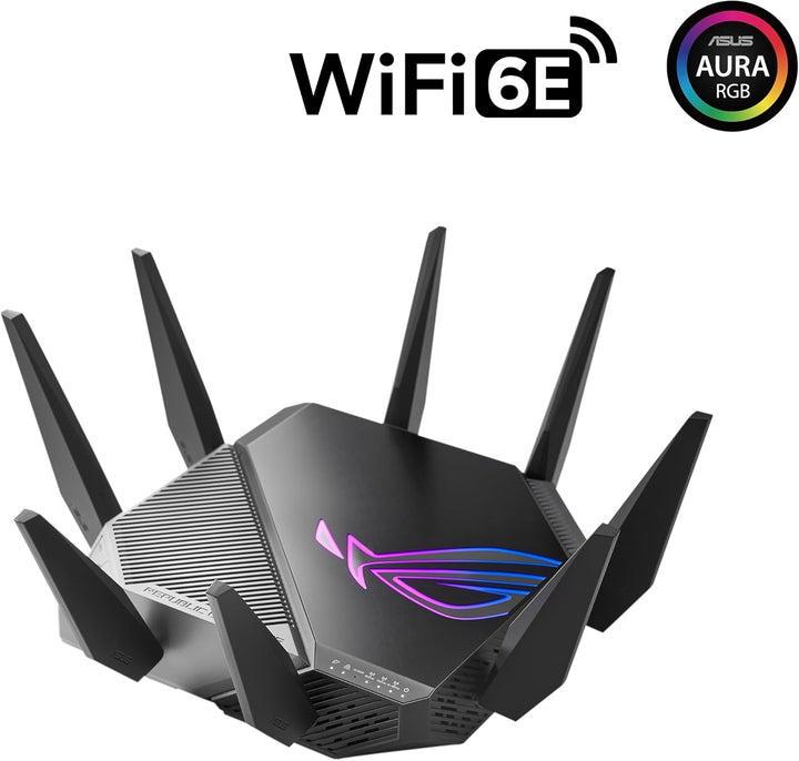 ASUS ROG RAPTURE WIFI 6E enrutador de juegos (GT-AXE11000) - Tri-Ba...