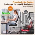 Almohadilla ergonómica para asiento y soporte lumbar para oficina