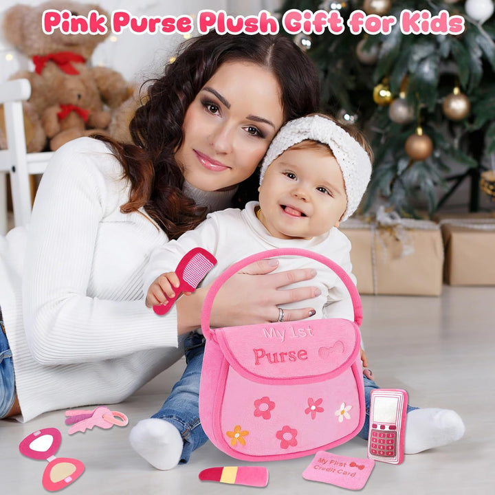 GERBIT My First - Juego de bolso rosa de peluche, con 6 piezas de p...
