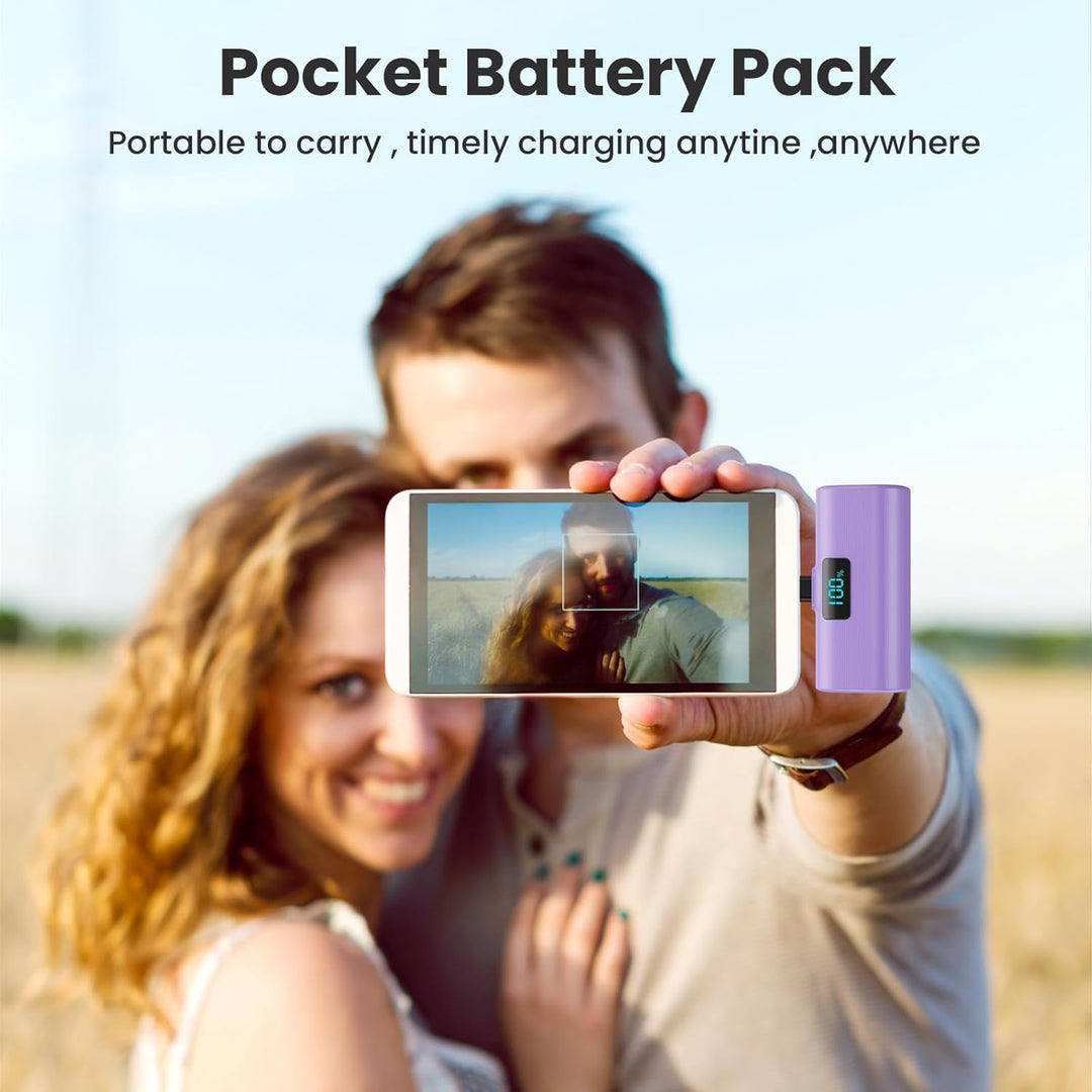 [Paquete de 2] Cargador portátil pequeño de 5200 mAh, banco de ener...