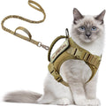 AIWAI Arnés para gatos y correa para caminar, a prueba de escapes, chaleco suave y ajustable para gatos, fácil de controlar, malla suave transpirable con asa de control para gatos grandes, perros pequeños, regalo con parche