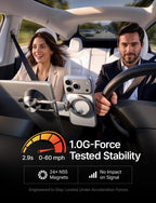LISEN Soporte para teléfono Tesla 2026 [Ultra succión y ajuste libremente] Soporte plegable para teléfono Tesla Magsafe Soporte de coche para Tesla Modelo 3 Modelo Y S X para iPhone 18 Pro Max 17 16
