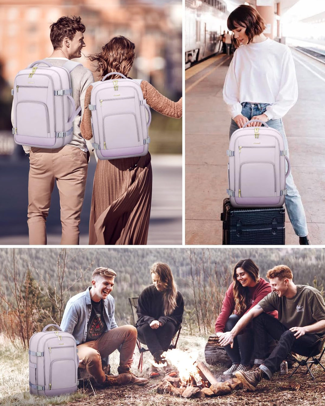 LOVEVOOK Mochila de viaje para mujer, mochila de transporte de 40 l...