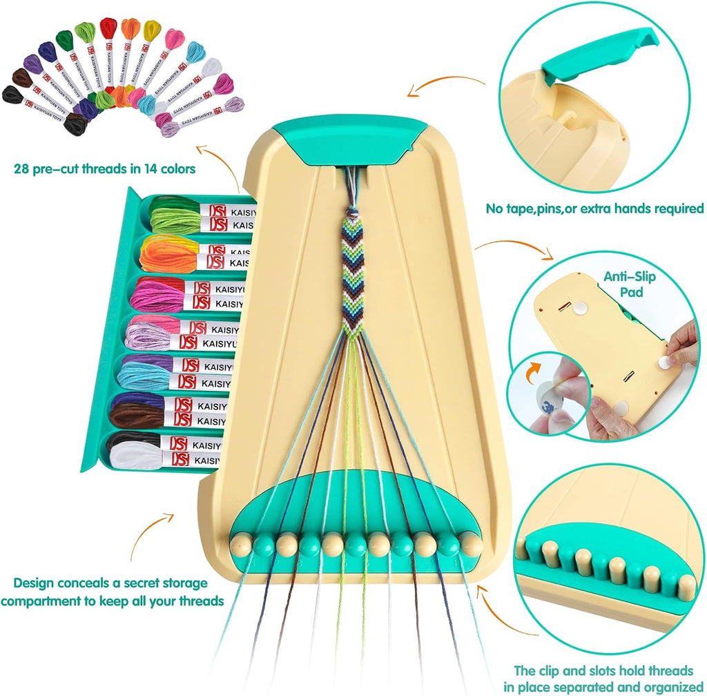 Maynacs Kit de fabricación de pulseras de la amistad para niñas de 8 a 12