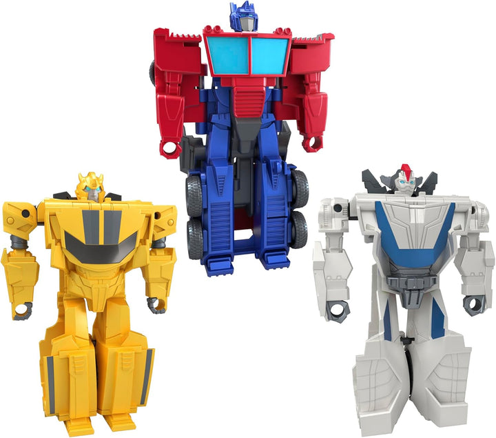 Transformers 1-Step Flip Heroes Paquete de 3, Figuras de Acción de...
