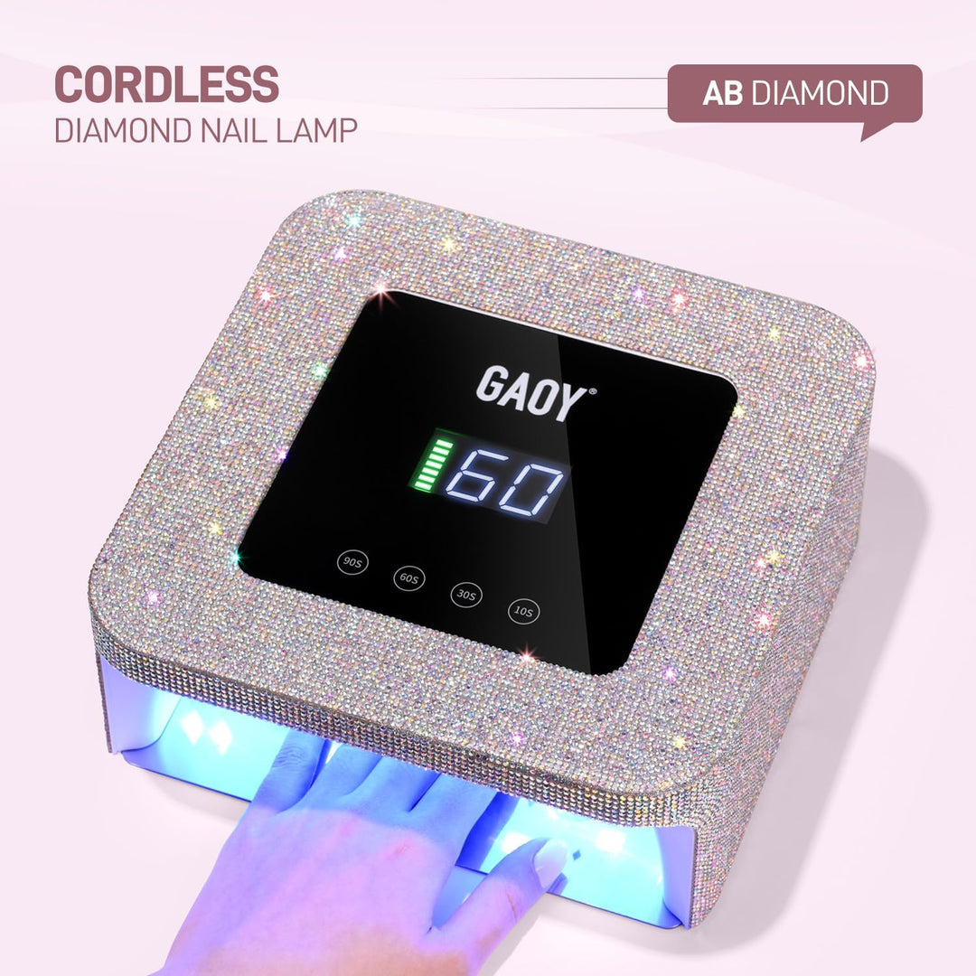 GAOY Lámpara de uñas LED UV inalámbrica para uñas de gel, luz UV re...