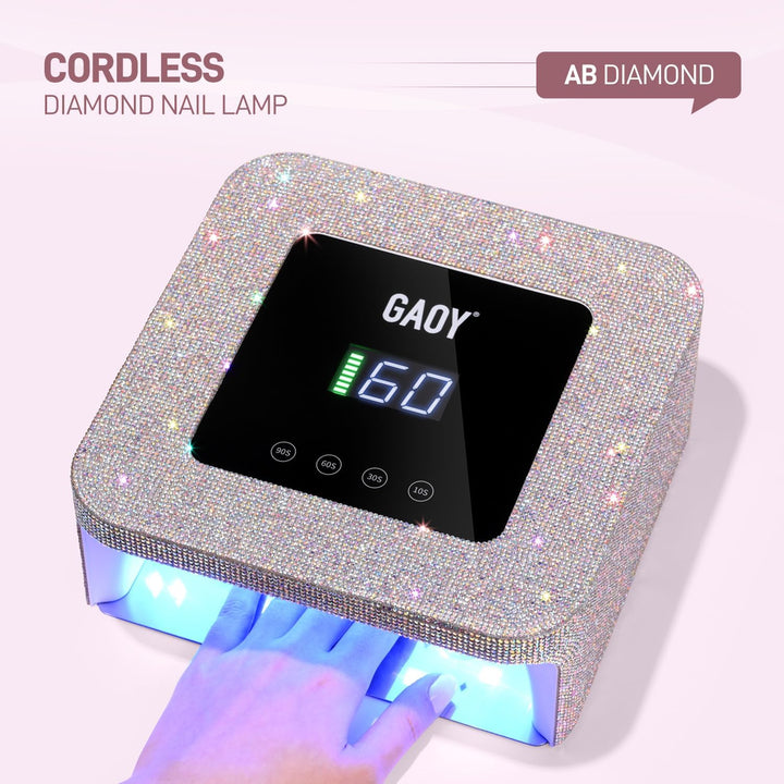 GAOY Lámpara de uñas LED UV inalámbrica para uñas de gel, luz UV re...