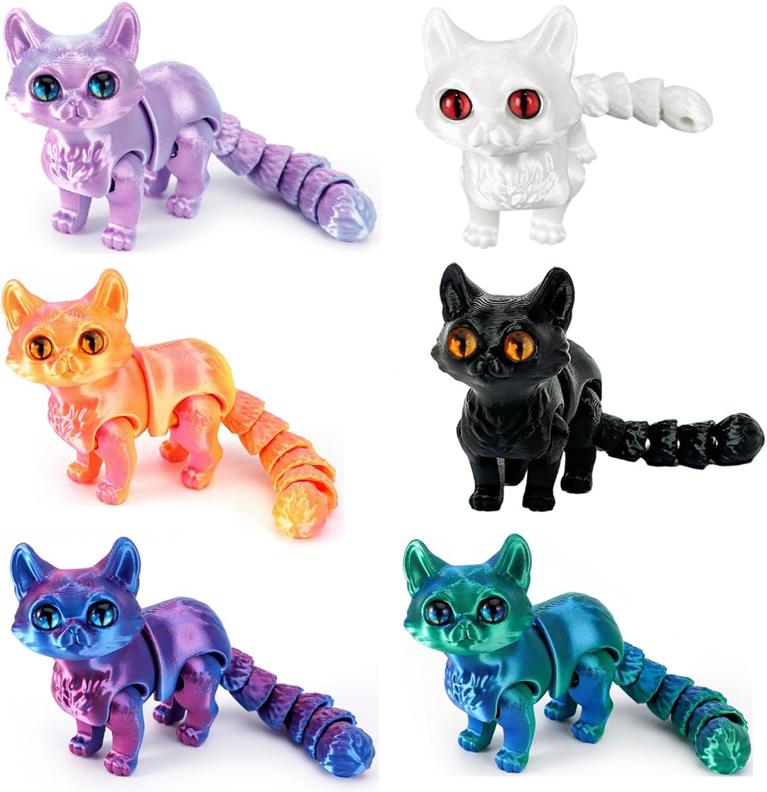 QINGMIAO Kit de 6 piezas impresas en 3D para gatos