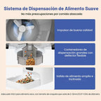 Alimentador automático para gatos, dispensador de alimentos