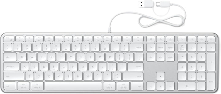 Satechi Teclado delgado LX3 con cable, diseño de tamaño completo co...