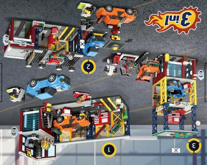 HOGOKIDS Juego de construcción de garaje de coche de