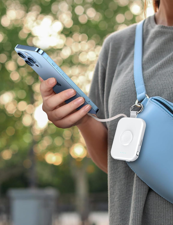RORRY - Cargador portátil, batería externa de 5000 mAh con cables i...