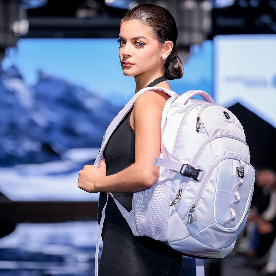 Swissdigital Mochila para laptop con puerto de carga USB, mochila d...
