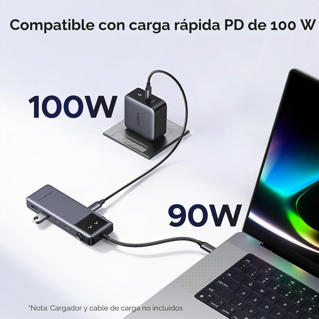 UGREEN Uno 6 en 1 USB-C Hub 10Gbps Data 4K @60Hz HDMI