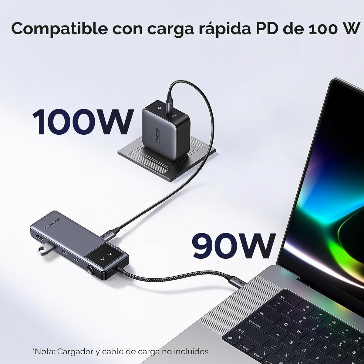 UGREEN Uno 6 en 1 USB-C Hub 10Gbps Data 4K @60Hz HDMI