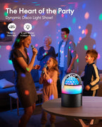 Máquina de karaoke con luces LED de discoteca para adultos y niños, altavoz Bluetooth portátil con 2 micrófonos inalámbricos, regalos de cumpleaños de Pascua para niños, familia