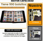 Carpeta de tarjetas coleccionables para 990 tarjetas, 9 bolsillos, diseño