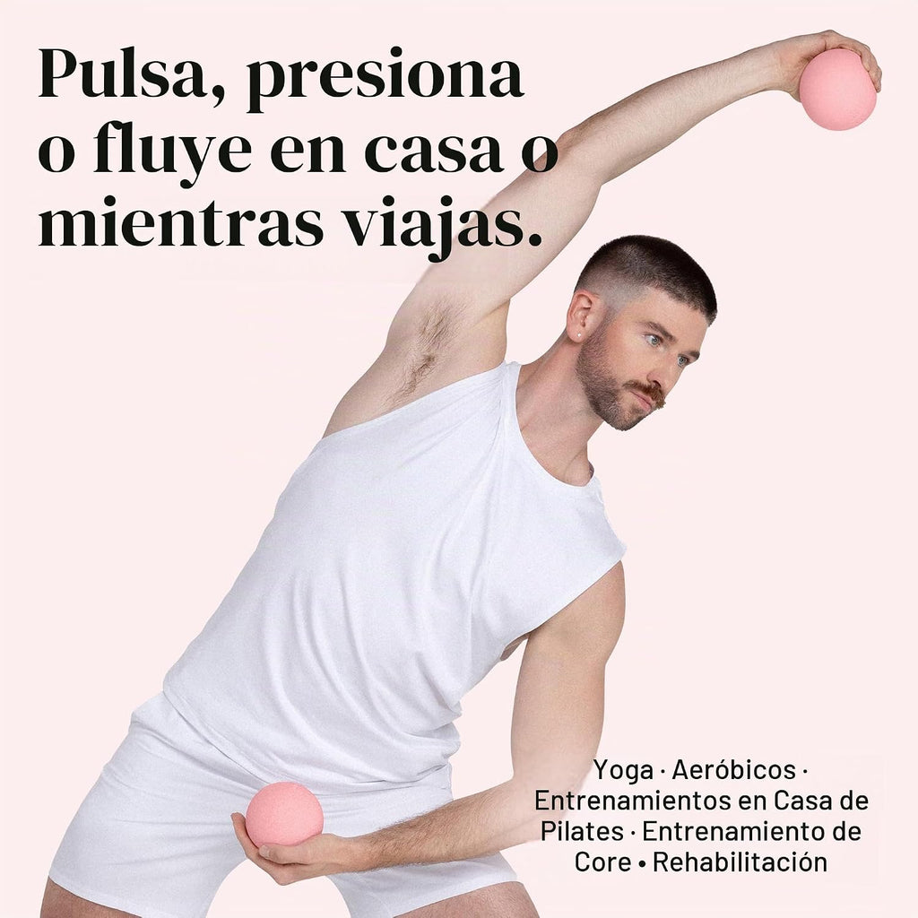 Bala Power Ball, pelota de ejercicio de tonificación ponderada para pilates, yoga, fitness en casa y más, pelota de entrenamiento para entrenamiento de fuerza y núcleo, aeróbicos y entrenamiento para