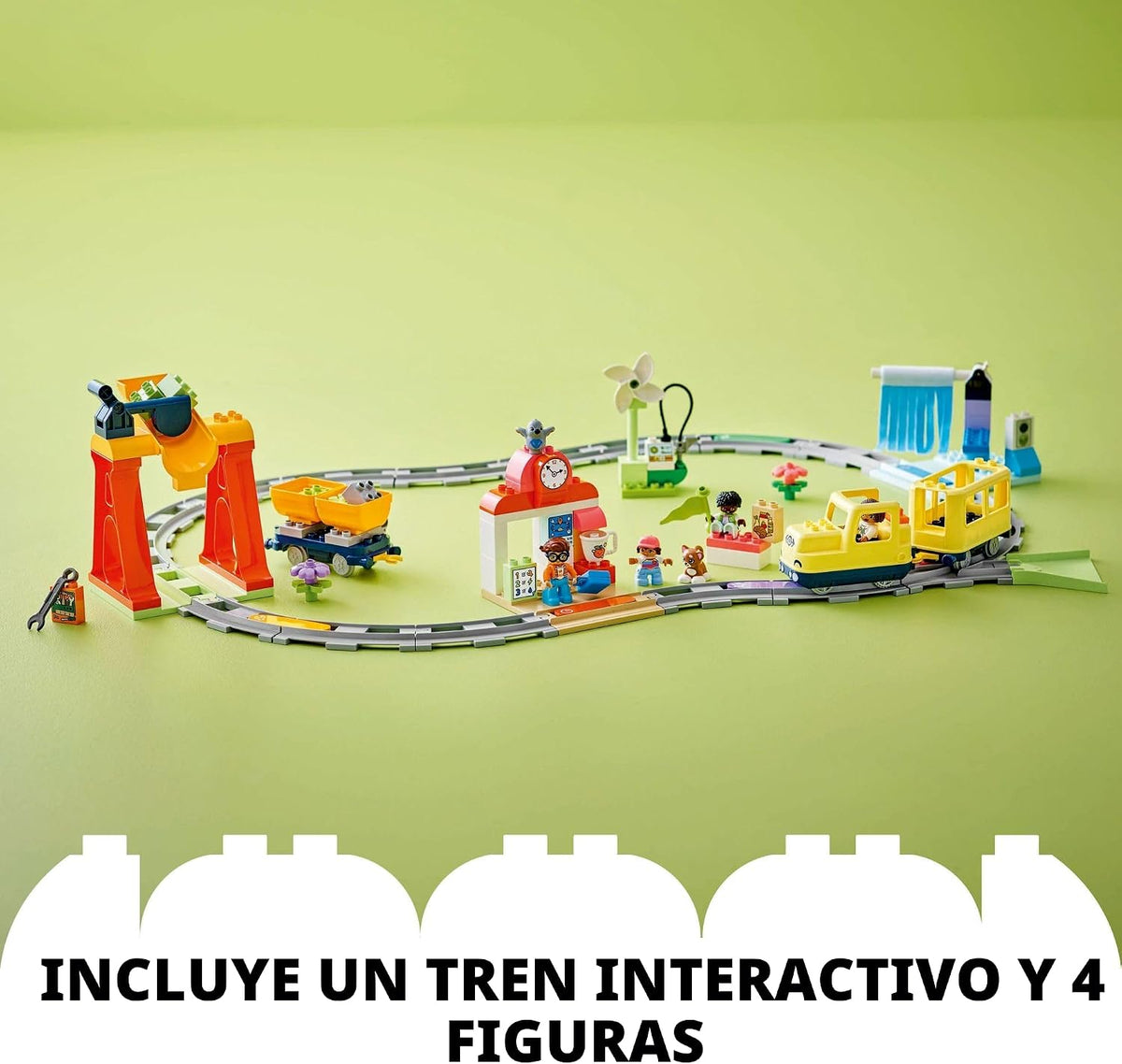 LEGO DUPLO Town Gran Tren Comunitario Interactivo - Juego de tren interactivo para niños y niñas, juguete de aprendizaje para niños y niñas, a partir de 3 años - Idea de regalo para cumpleaños y