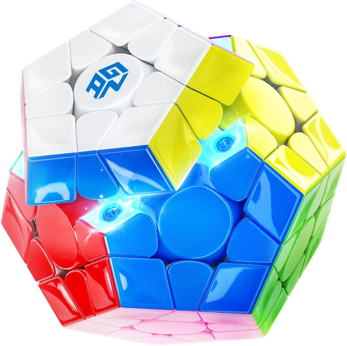 GAN Megaminx Maglev, cubo magnético pentagonal de velocidad con 160 imanes, 36 sensaciones de mano personalizables, corte de esquina de 90°, rompecabezas sin calcomanías, juguete STEM 3D para niños