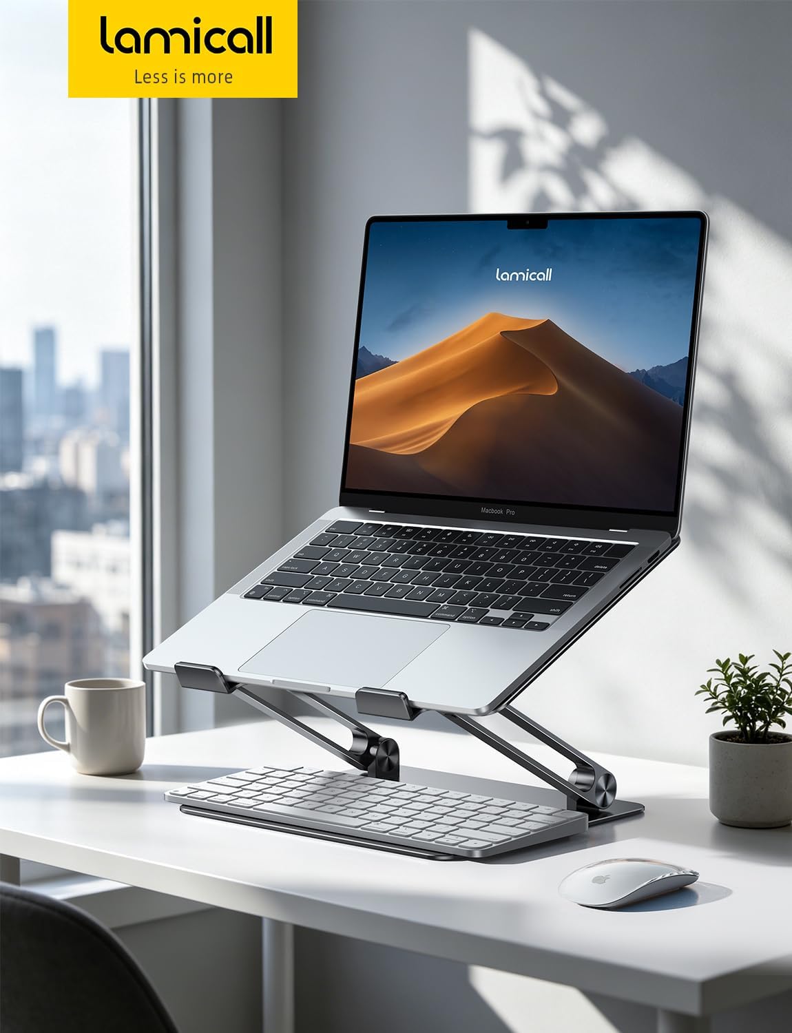Lamicall Soporte Ajustable para Laptop, Elevador Portátil para Lapt...
