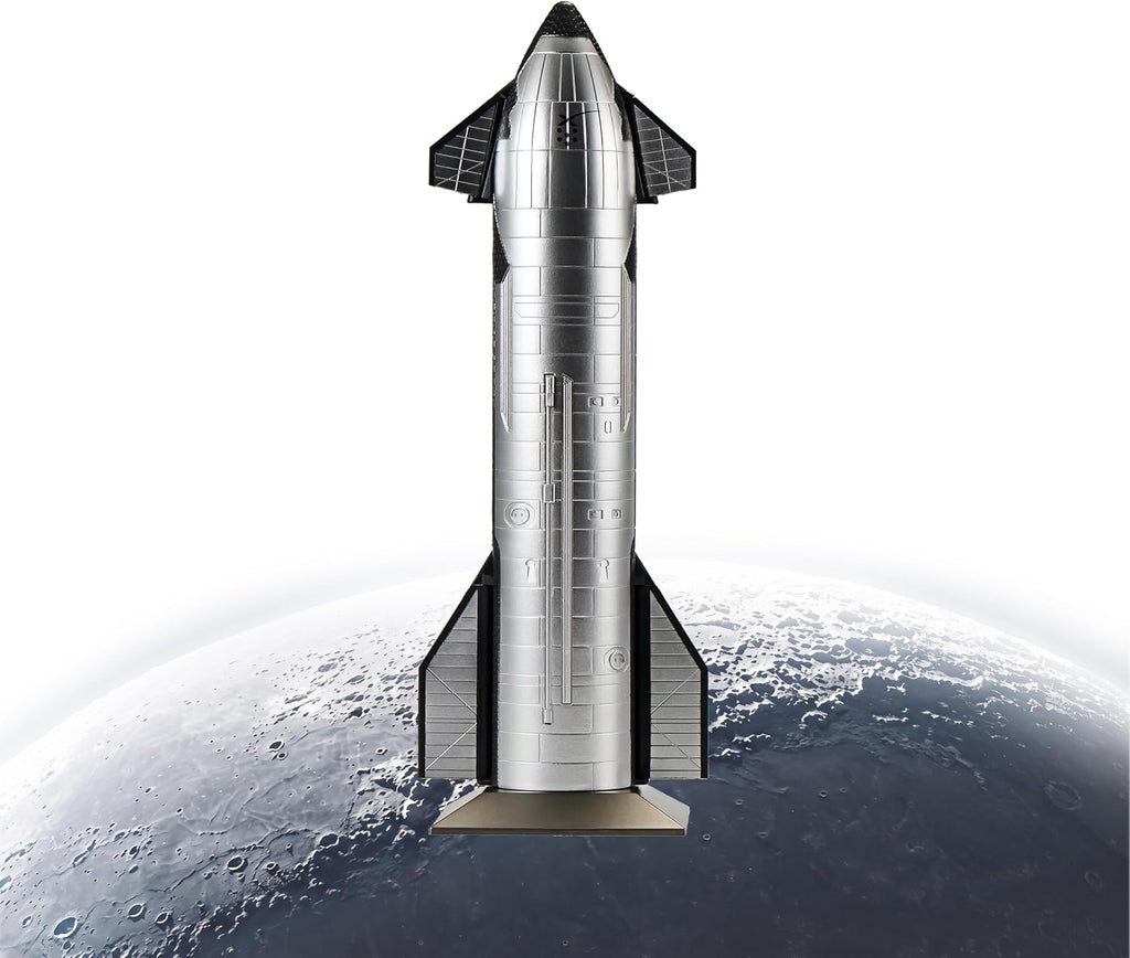 SpaceX Starship - Cohete de dragón fundido a presión a escala 1/200, modelo de cohetes halcón pesado para coleccionista, entusiasta de la aviación, adorno de escritorio y coleccionable
