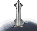 SpaceX Starship - Cohete de dragón fundido a presión a escala 1/200, modelo de cohetes halcón pesado para coleccionista, entusiasta de la aviación, adorno de escritorio y coleccionable