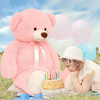 Tezituor 52 Inch Giant Pink Teddy Bear Stuffed Animal